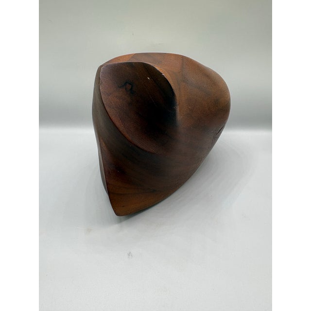Arthur Espenet Carpenter Mid 20th Century Biomorphic Wood Handheld Sculpture With Rattle After James Prestini For Sale - Image 4 of 9