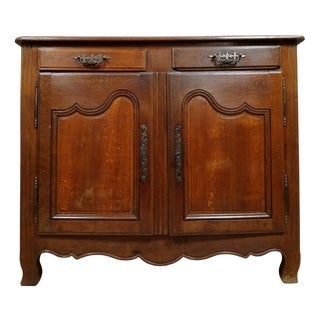 Louis XV Curved Sideboard in Oak and Poplar, 1750s For Sale