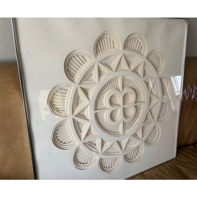 1970s 1970s Nancy Miller Hand-Cut Layered Paper Geometric Wall Art For Sale - Image 5 of 14