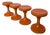 Vintage Jurček Mushroom Stools from Meblo, 1960s, Set of 4 For Sale
