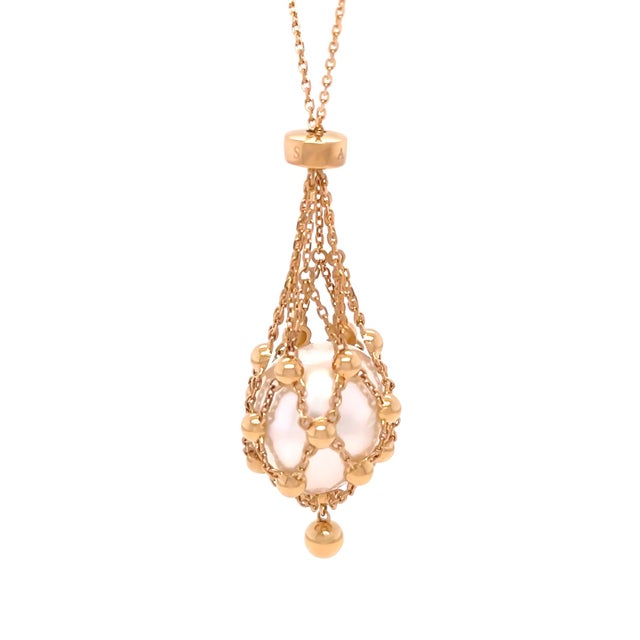 Contemporary Paspaley 18ct Yellow Gold Lavalier Australian South Sea Pearl Necklace 15mm 12.63g For Sale - Image 3 of 10