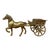 Vintage English Brass Horse and Cart For Sale