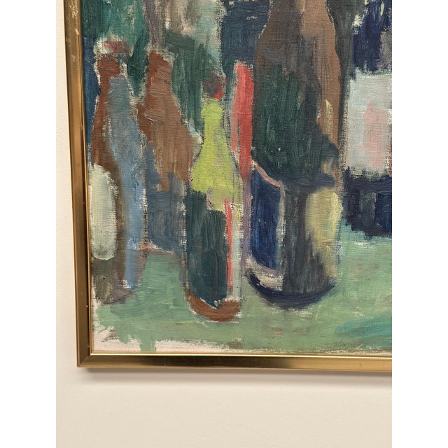 Ingeborg Strangell, Bottles, 1960s, Oil on Canvas, Framed For Sale - Image 13 of 18