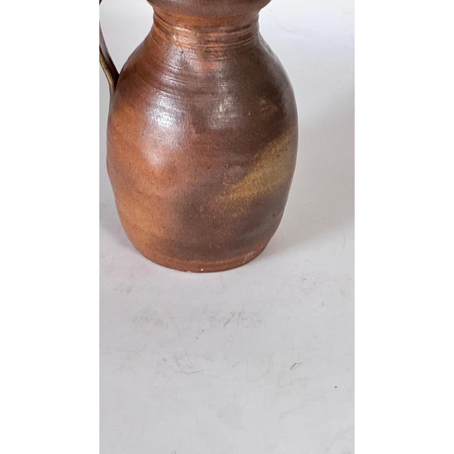 Ceramic French Handcrafted Studio Stoneware Pitcher, 1950s For Sale - Image 7 of 11