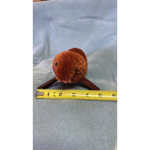 Brown Vintage Walrus Figurine Bottle Brush Brown For Sale - Image 8 of 12