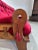 Red 1970’s Vintage French Brutalist Oak and Red Velvet Sofa For Sale - Image 8 of 12