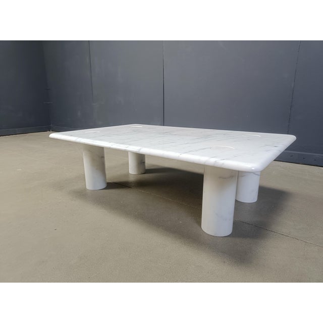 Carrara Marble Coffee Table by Angelo Mangiarotti for Up&Up, Italy, 1970s For Sale - Image 3 of 12