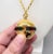 Napier Vintage 1990s Signed Napier Goldtone Multicolor Rhinestone Spherical Pendant Necklace For Sale - Image 4 of 12