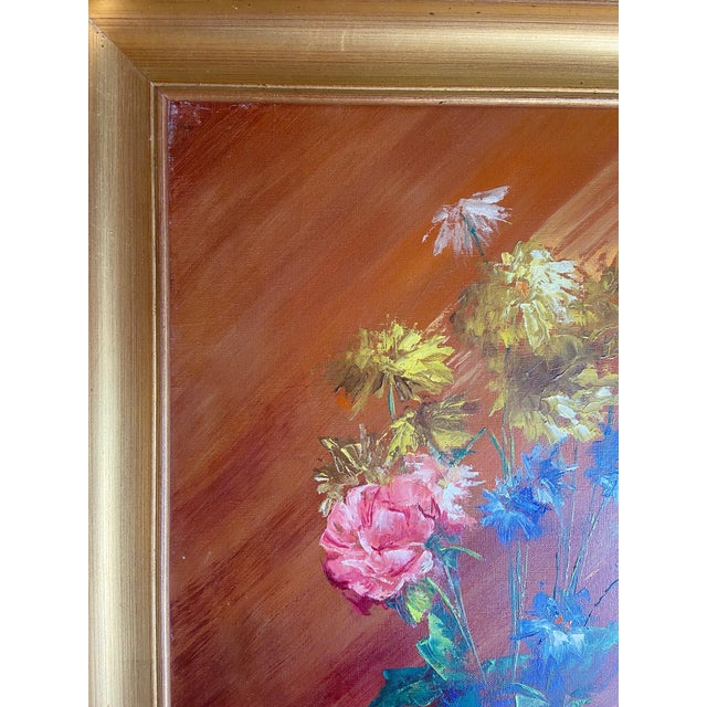 Georges De Marco, Floral Still Life, 1960s, Oil Painting on Canvas, Framed For Sale - Image 6 of 10