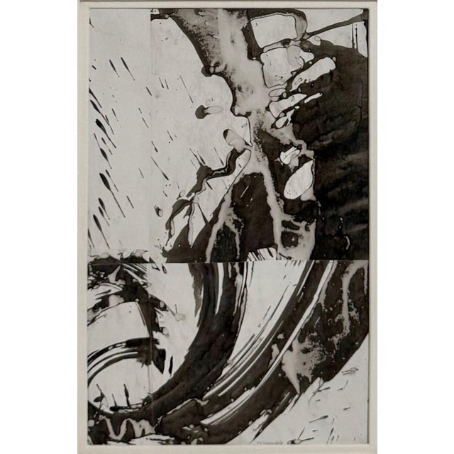 Cecil Touchon, Mixed Media Collage Cut Painting Cecil Touchon Black White Assemblage Texas Art, c.2005-2007 For Sale