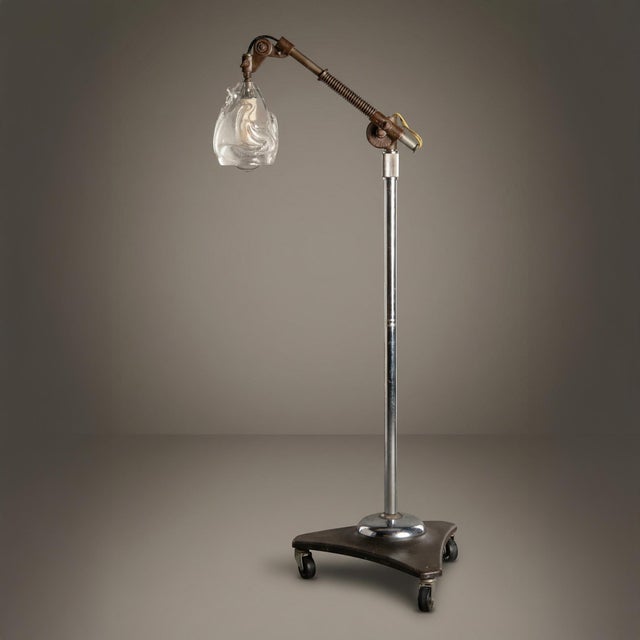 We strive to acquire beautiful, one-of-a-kind pieces of design from any era. This contemporary floor lamp was crafted from...