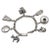 Mexican Vintage Rosi Sterling Silver Charm Bracelet For Sale - Image 3 of 3