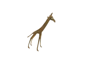 Vintage African Bronze One Eyed Giraffe