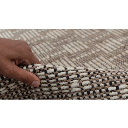 White Wool Jute Hand Woven Rug - 3x5 Ft. For Sale - Image 4 of 11