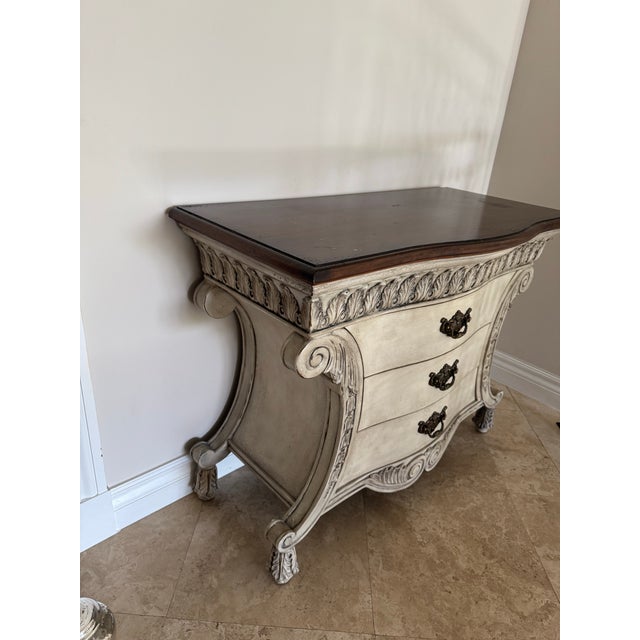 French Style Carved Accent Chest – Elegant Statement Piece For Sale - Image 4 of 6
