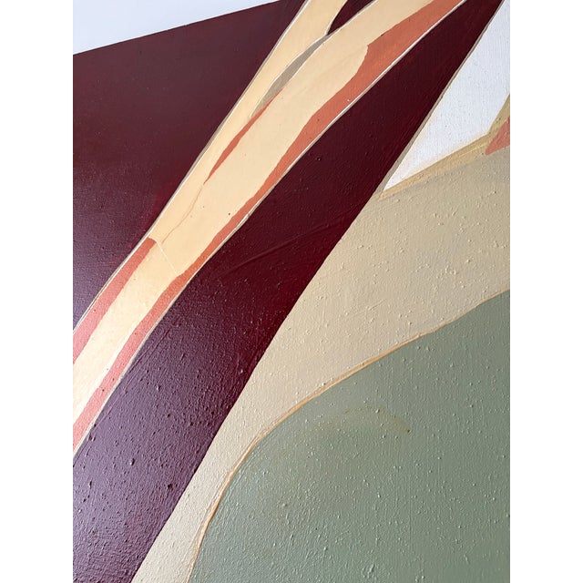 Green Barbara Beck 1968 Abstract Oil Painting on Canvas - Unframed For Sale - Image 8 of 8