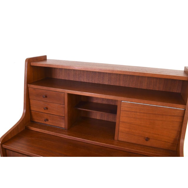Mid-Century Danish Teak Secretary, 1960s. For Sale - Image 15 of 18