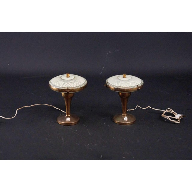 Bedside Lamps in Curved Glass attributed to Pietro Chiesa, Italy, 1950s, Set of 2 For Sale - Image 10 of 10