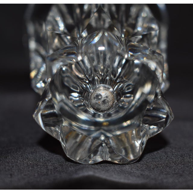 Art Deco Vtg. Art Deco Style Tapered Thick Cut Crystal Vase - Saint-Louis For Sale - Image 3 of 13