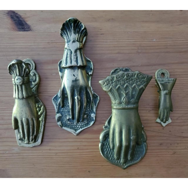 Collection of 4 Victorian Gloved Hand Desk Clips, Late 20th Century For Sale - Image 10 of 10