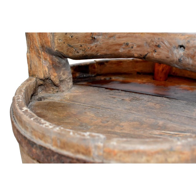Antique Chinese Jujube Wood Wine Barrel For Sale - Image 4 of 11