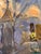 Early 21st Century In the Neighborhood by Ken Valastro | Oil on Canvas street scene with buildings and figures For Sale - Image 5 of 5