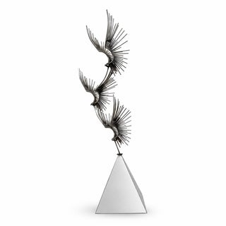 1976 Curtis Jere “Birds of Flight” Chrome and Metal Sculpture For Sale