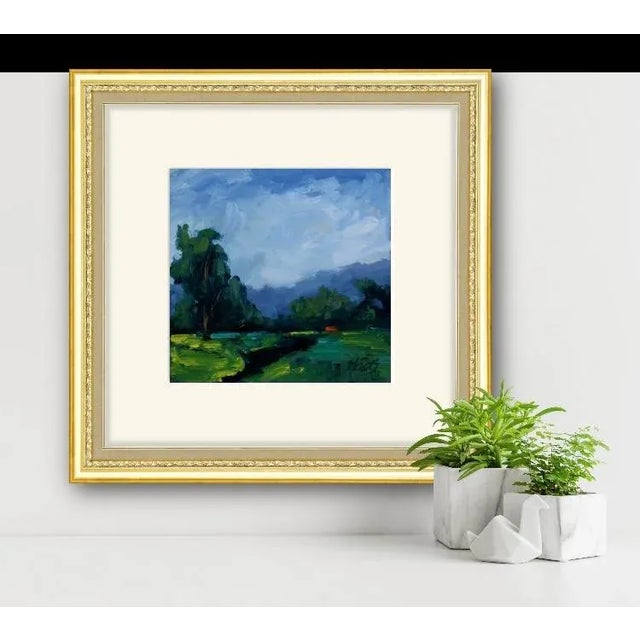2020s Quiet Places & Journeys — Green Valley (Original Oil Landscape) For Sale - Image 5 of 12