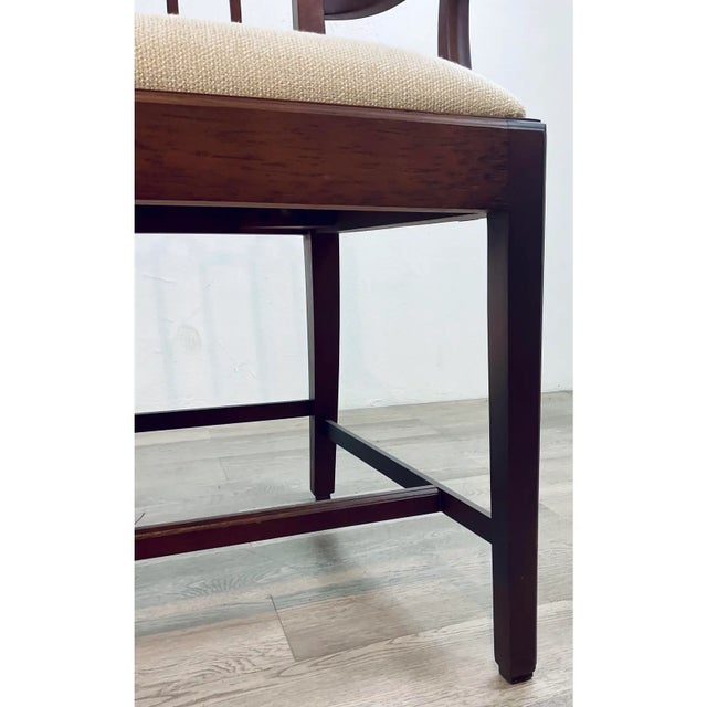 2010s Thomas O’Brien for Hickory Chair Transitional Architectural Dining Chairs Set of 6 For Sale - Image 5 of 10