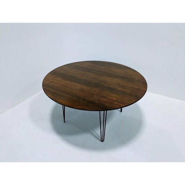 Mid-Century Modern Wooden Hairpin Dining Table For Sale - Image 3 of 16