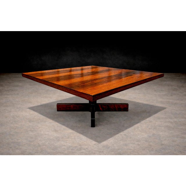 Jorge Zalszupin Chanceler Coffee Table in Rosewood and Metal, Jorge Zalszupin, 1960s For Sale - Image 4 of 9