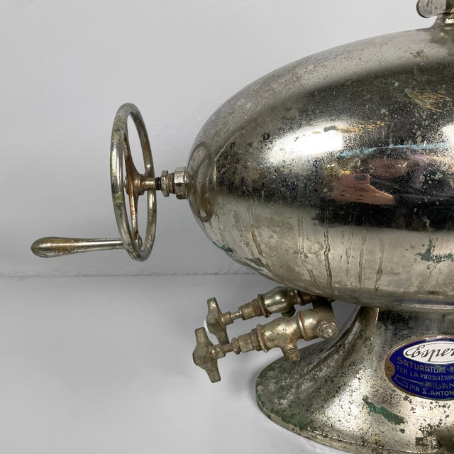 Vintage Italian Steel Soda Water Dispenser by Esperia, 1930s For Sale - Image 18 of 18