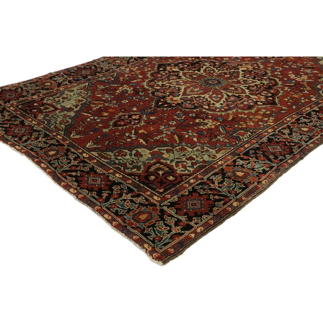 77474 Antique Persian Farahan Rug, 03'03 x 04'10. The Regal Axis: An Antique Persian Farahan Masterpiece of Stately...