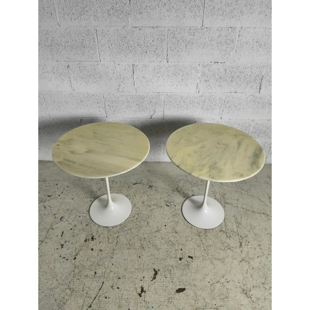 Tulip Marble Side Tables by Eero Saarinen for Knoll, 1970s, Set of 2 For Sale - Image 13 of 14