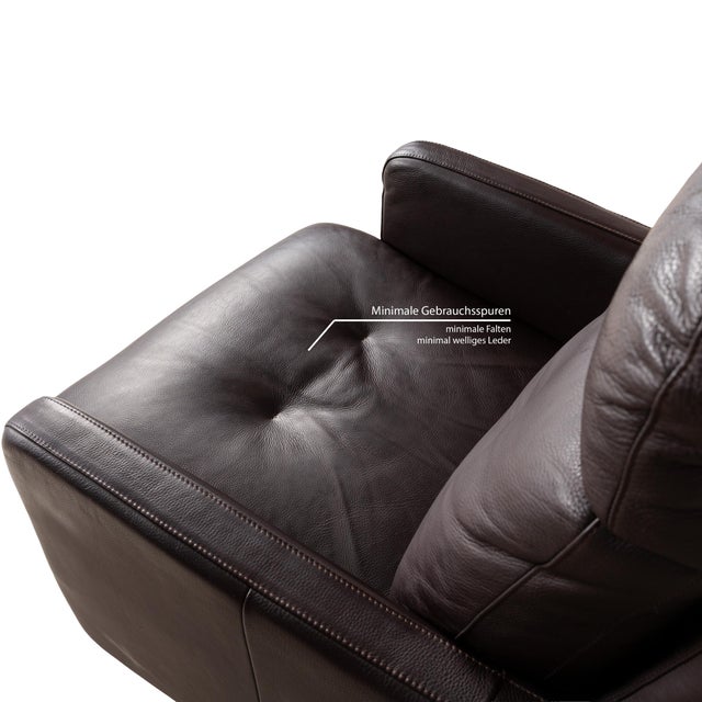 Animal Skin Cor Leather Armchair in Brown with Swivel Function from Conseta For Sale - Image 7 of 13
