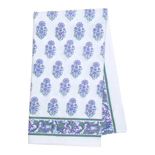 Riya Tablecloth, 6-seat table - Lavendar & Blue For Sale