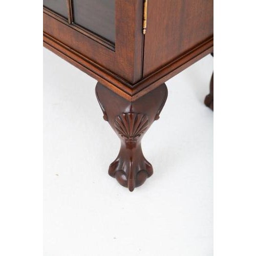 Chippendale Glazed Mahogany Display Cabinet, 1920s For Sale - Image 4 of 5