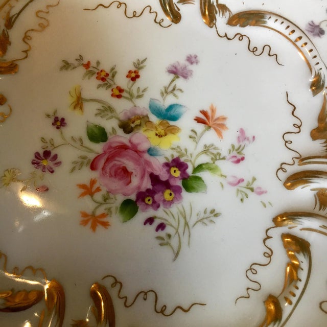 Metal Rococo Pierced Edge Plates - Set of 2 For Sale - Image 7 of 9