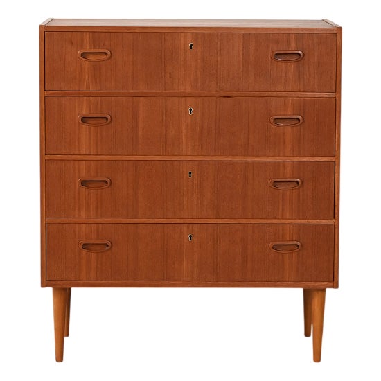 Scandinavian Chest of Drawers in Teak, 1950s For Sale