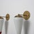 Large Italian Wall Sconces in Brass, Red Metal and Opaline Glass, 1950s, Set of 2 For Sale - Image 6 of 15