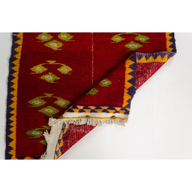 Turkish Colorful Anatolian Decorative Wool Carpet For Sale - Image 3 of 10