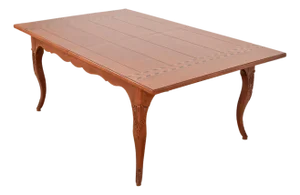 Baker Furniture Italian Provincial Inlaid Cherry Wood Harvest Farm Table, Newly Refinished
