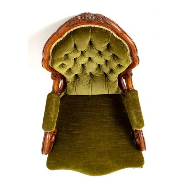 Victorian Parlour Armchair in Walnut For Sale - Image 4 of 10
