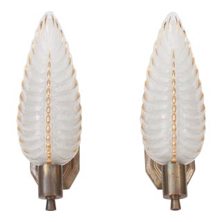 Vintage Italian Murano Glass Sconces - A Pair For Sale