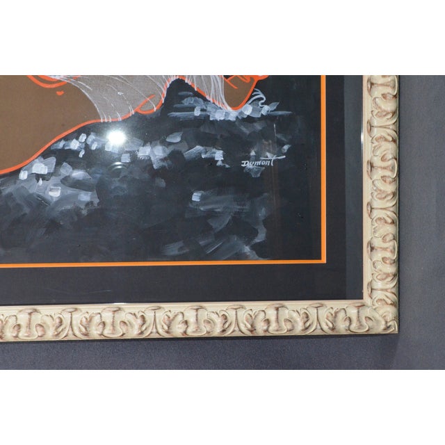 Marc Dumont “Nu Orange” French Modernist Female Nude Acrylic Painting For Sale - Image 10 of 12