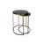 Contemporary Modern Brass and Pen Shell Nesting Accent Tables by Crate and Barrel For Sale - Image 3 of 12