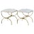 Contemporary "Strapontin" Gilt Iron and Hide Stools - a Pair For Sale