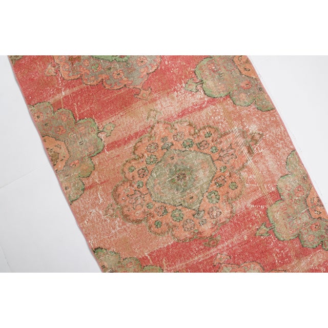 Orange Oushak Vintage Orange Runner For Sale - Image 8 of 10