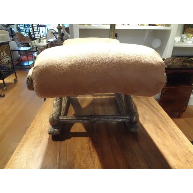 19th Century French Louis XVI Style Giltwood Footstool For Sale - Image 4 of 7