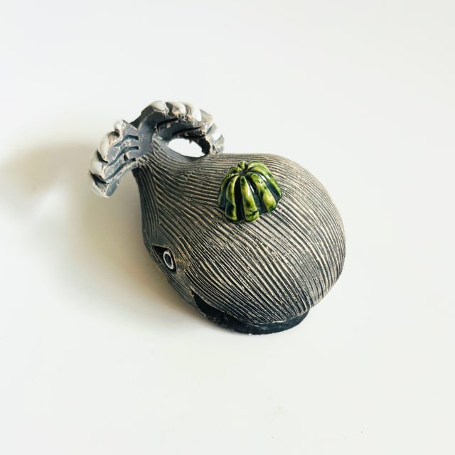 Folk Art Artesania Rinconada Pottery Whale - Uruguay For Sale - Image 3 of 9